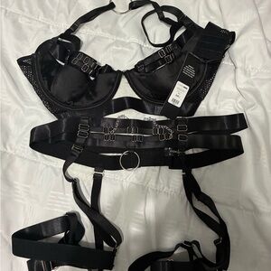 2 set (see others picture) Black Strappy Lingerie Set